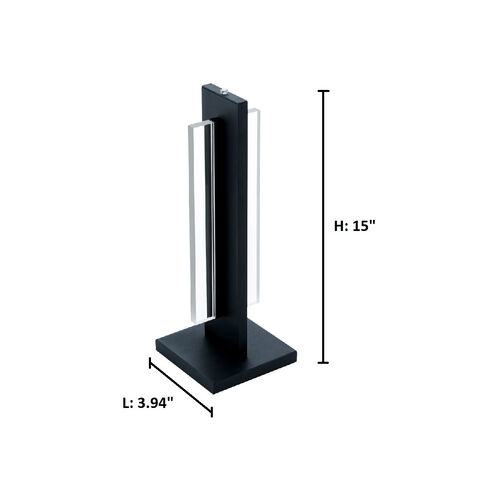 Spadafora 15 inch 17.00 watt Black Table Lamp Portable Light